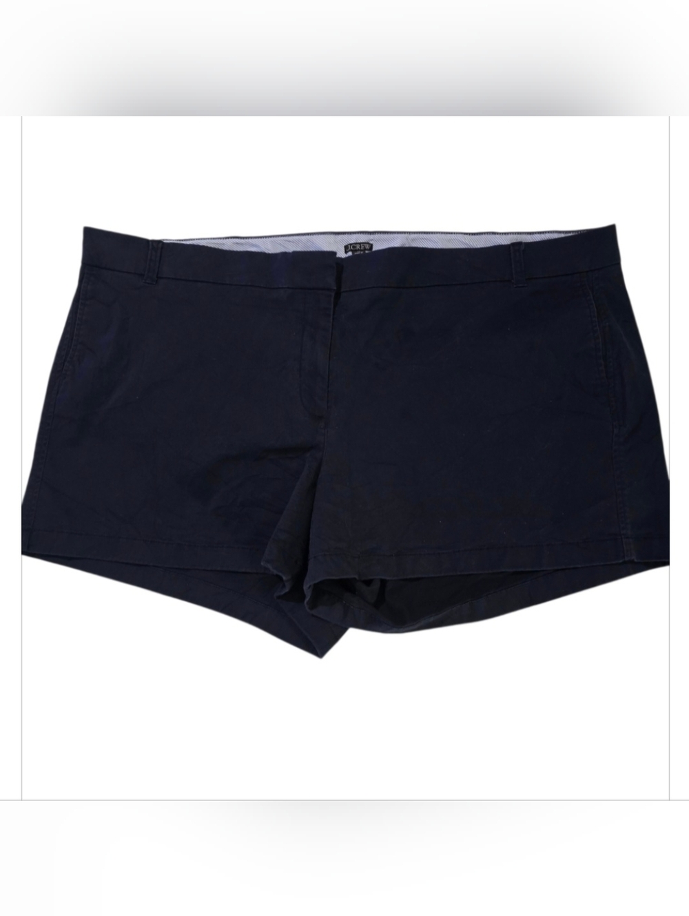 J.Crew Navy Chino Shorts Size 24 Classic Flat Front Casual Preppy
